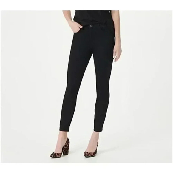 7 For All Mankind Jen7 Black High Rise Ankle Skinny Jeans 22 - Picture 1 of 4
